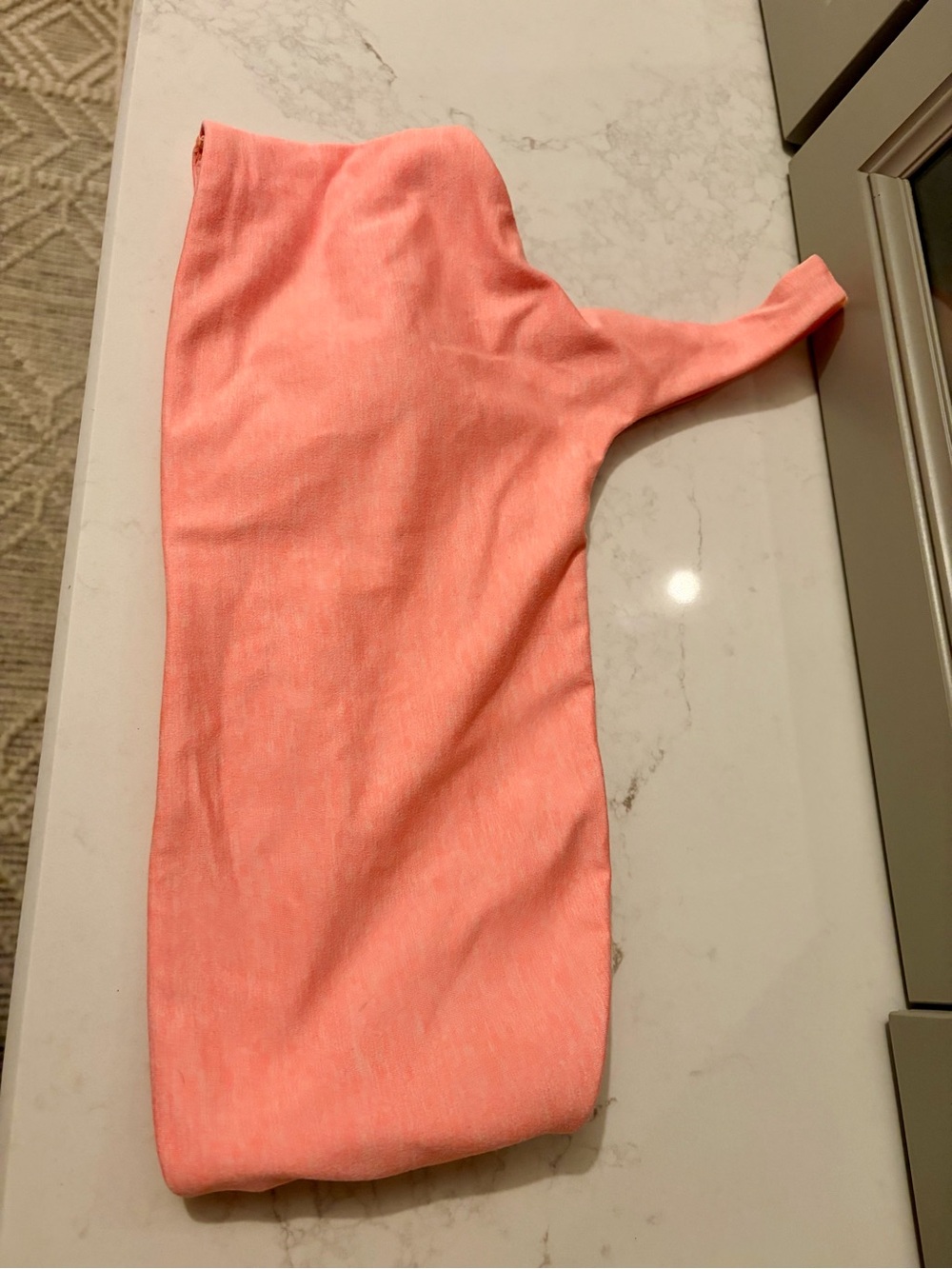 aerie Coral One-Shoulder Sports Bra